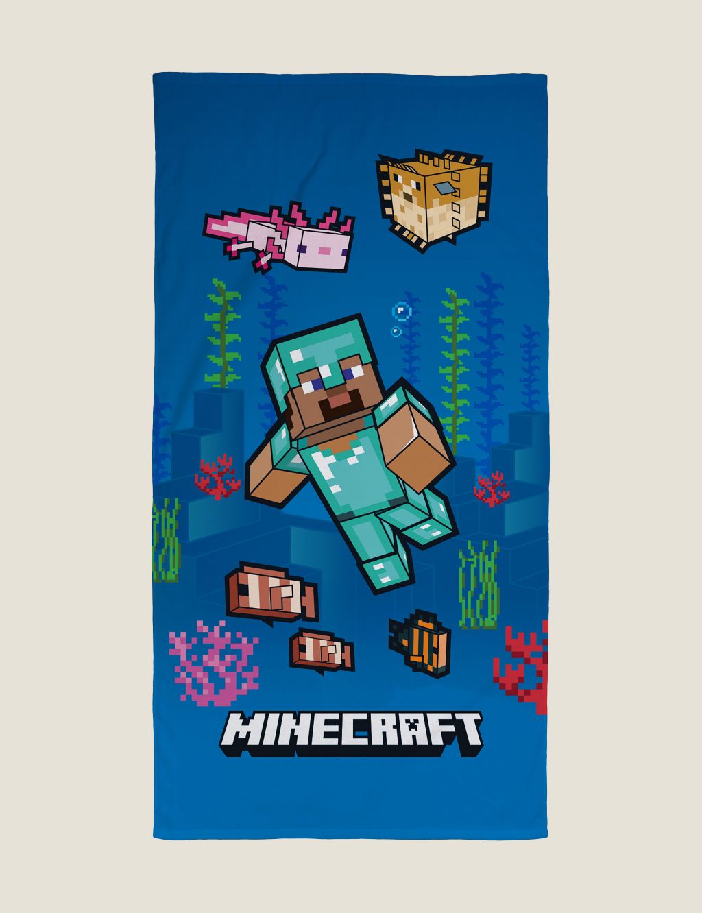 Pure Cotton Minecraft™ Kids' Bath Towel image 1