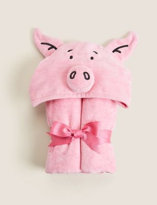 M&S Pure Cotton Percy Pig  Kids Bath Towel