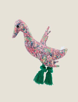 

William Morris At Home Peacock & Bird Print Dog Toy - Pink Mix, Pink Mix