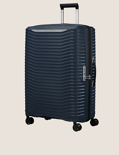 samsonite upscape 4 wheel hard shell medium suitcase - 1size - dark blue, dark blue