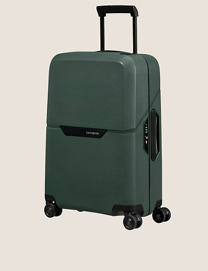 samsonite magnum 4 wheel hard shell eco cabin suitcase - 1size - forest green, forest green