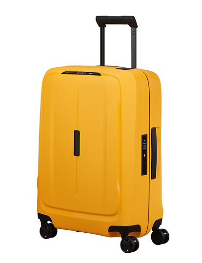 samsonite essens 4 wheel hard shell cabin suitcase - 1size - yellow, yellow
