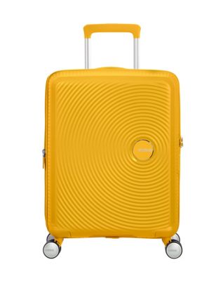 American Tourister Soundbox 4 Wheel Hard Shell Cabin Suitcase - Yellow, Yellow,Black