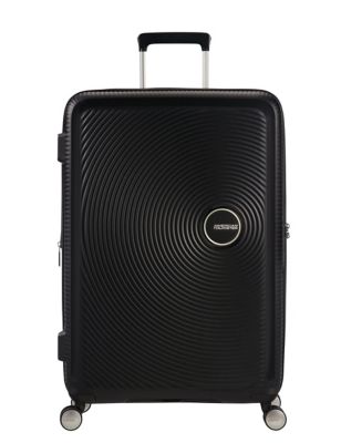 American Tourister Soundbox 4 Wheel Hard Shell Medium Suitcase - Black, Black