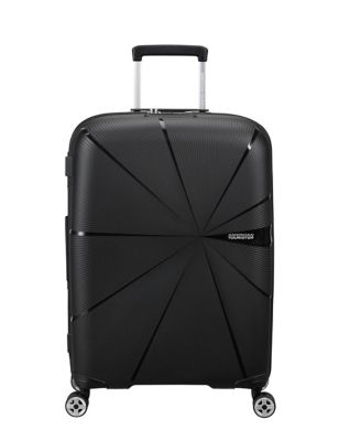 American Tourister Starvibe 4 Wheel Hard Shell Medium Suitcase - Black, Black
