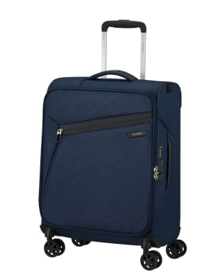 Samsonite Litebeam 4 Wheel Soft Cabin Suitcase - Navy, Navy,Black