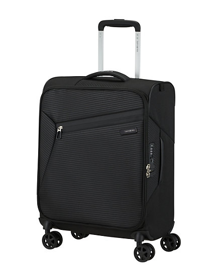 samsonite litebeam 4 wheel soft cabin suitcase - 1size - black, black