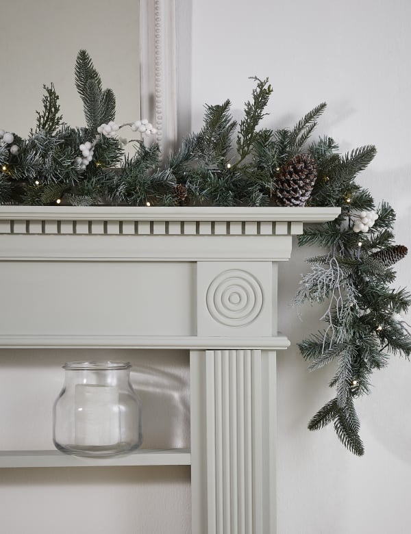 Christmas Garlands With Lights Christmas Garlands For Stairs M S