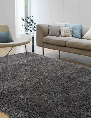 Asiatic Richie Soft Touch Small Shaggy Rug - Small - Grey, Grey,Beige,Blue