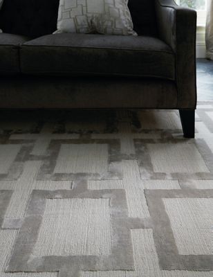 Asiatic Eaton Contemporary Geometric Rug - Large - Silver, Silver