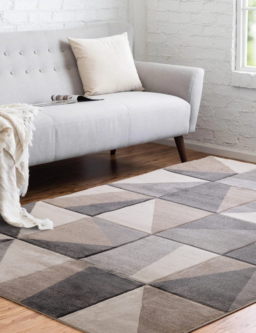 Carved Triangles Rug image 1