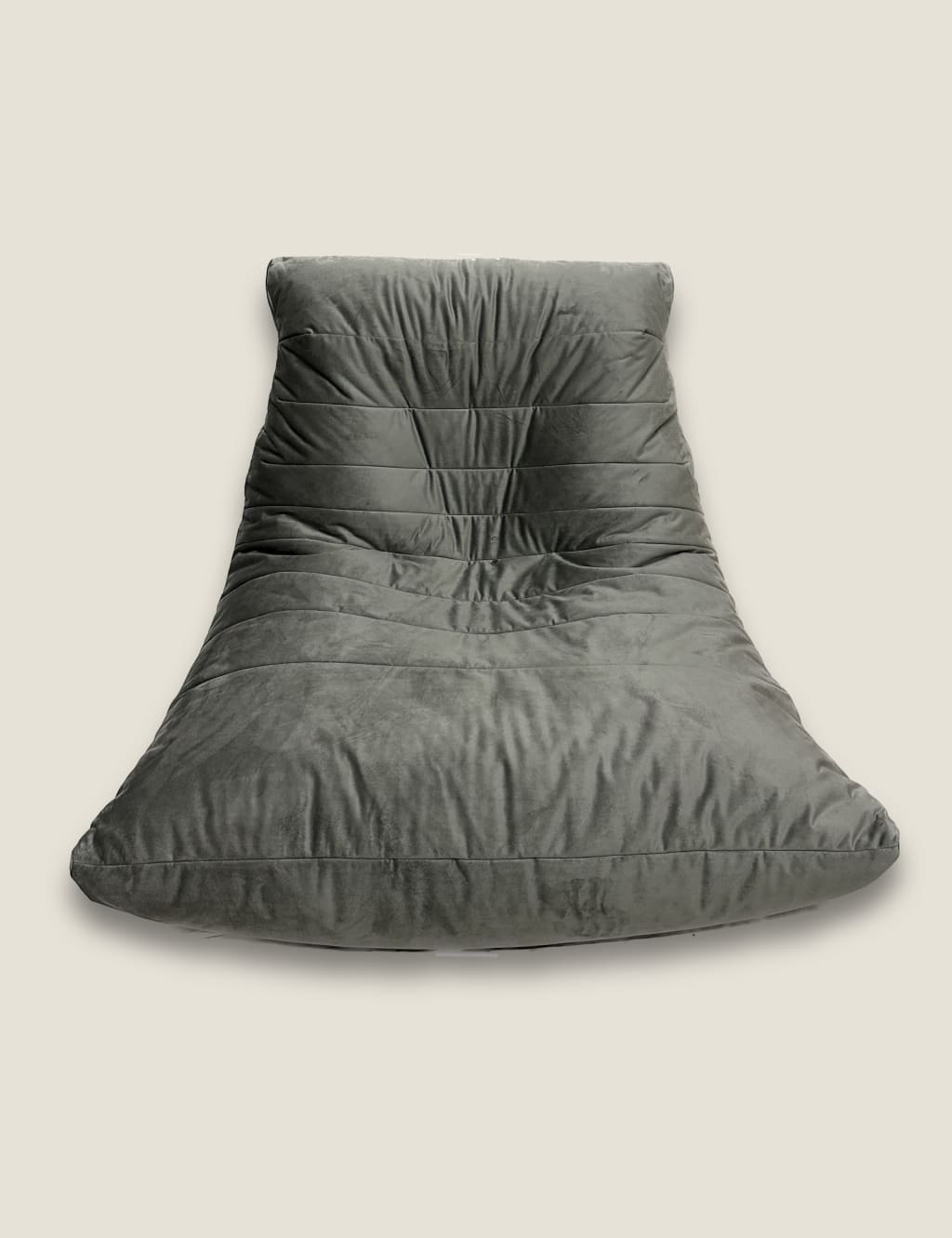 Grey Velvet Beanbag Chair