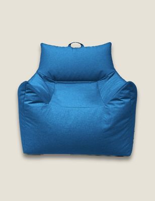 Kaikoo Brushed Chair Beanbag - Dark Blue, Dark Blue