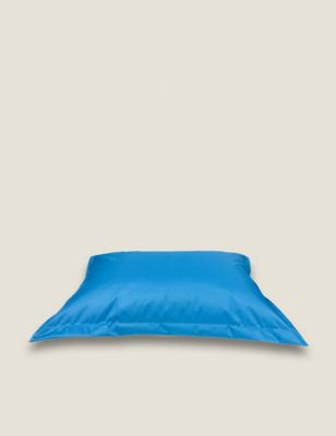Kaikoo Oversized Outdoor Floor Cushion - Medium Blue Mix, Medium Blue Mix