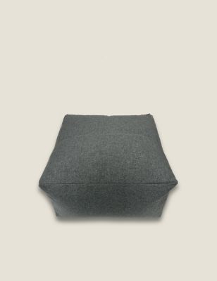 Kaikoo Brushed Pouffe - Grey, Grey