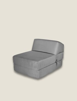 Kaikoo Grey Single Chair Bed, Grey