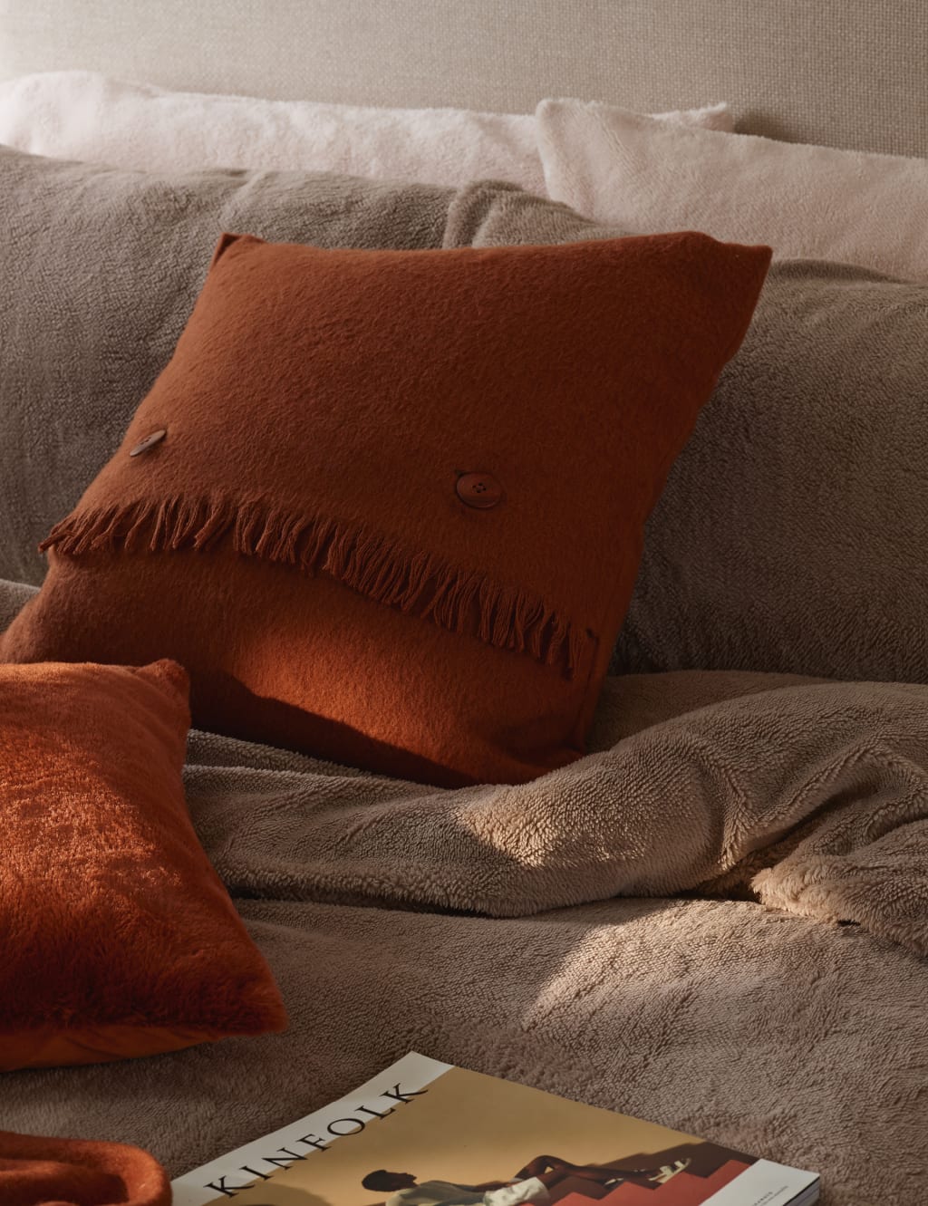 Marks and spencer orange cushions sales