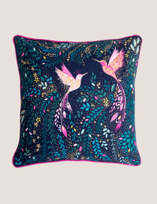 

Sara Miller Pure Cotton Paradise Hummingbird Cushion - Navy, Navy