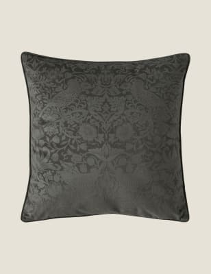 

William Morris At Home Velvet Strawberry Thief Cushion - Charcoal, Charcoal