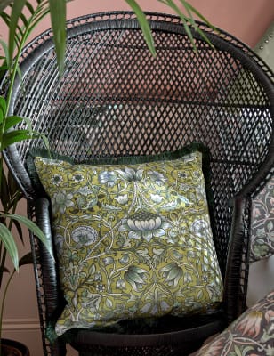 

William Morris At Home Lodden Cushion - Olive, Olive