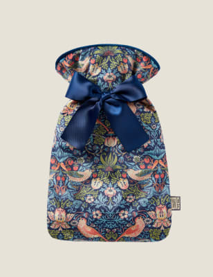 

William Morris At Home Floral Hot Water Bottle - Blue Mix, Blue Mix