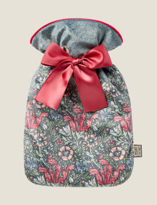 

William Morris At Home Floral Hot Water Bottle - Charcoal Mix, Charcoal Mix