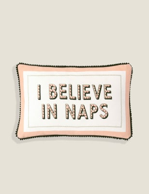 

Yvonne Ellen Pure Cotton I Belive In Naps Cushion - Multi, Multi