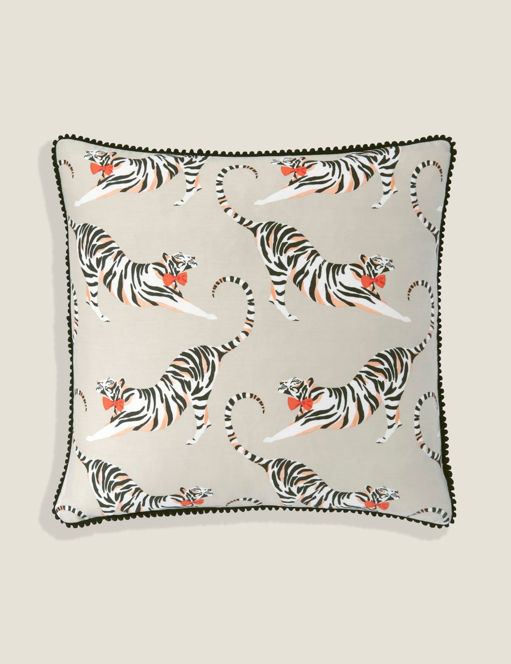 Pure Cotton Tonal Tiger Cushion image 1