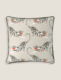 Pure Cotton Tonal Tiger Cushion