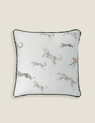 Pure Cotton Mono Cheetah Cushion