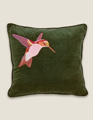 Marks And Spencer Ted Baker Velvet Hummingbird Cushion - Multi, Multi