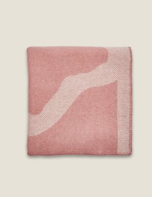 

Ted Baker Pure Wool Magnolia Jacquard Throw - Pink, Pink