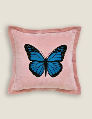 Ted Baker Velvet Butterfly Cushion - Blush, Blush