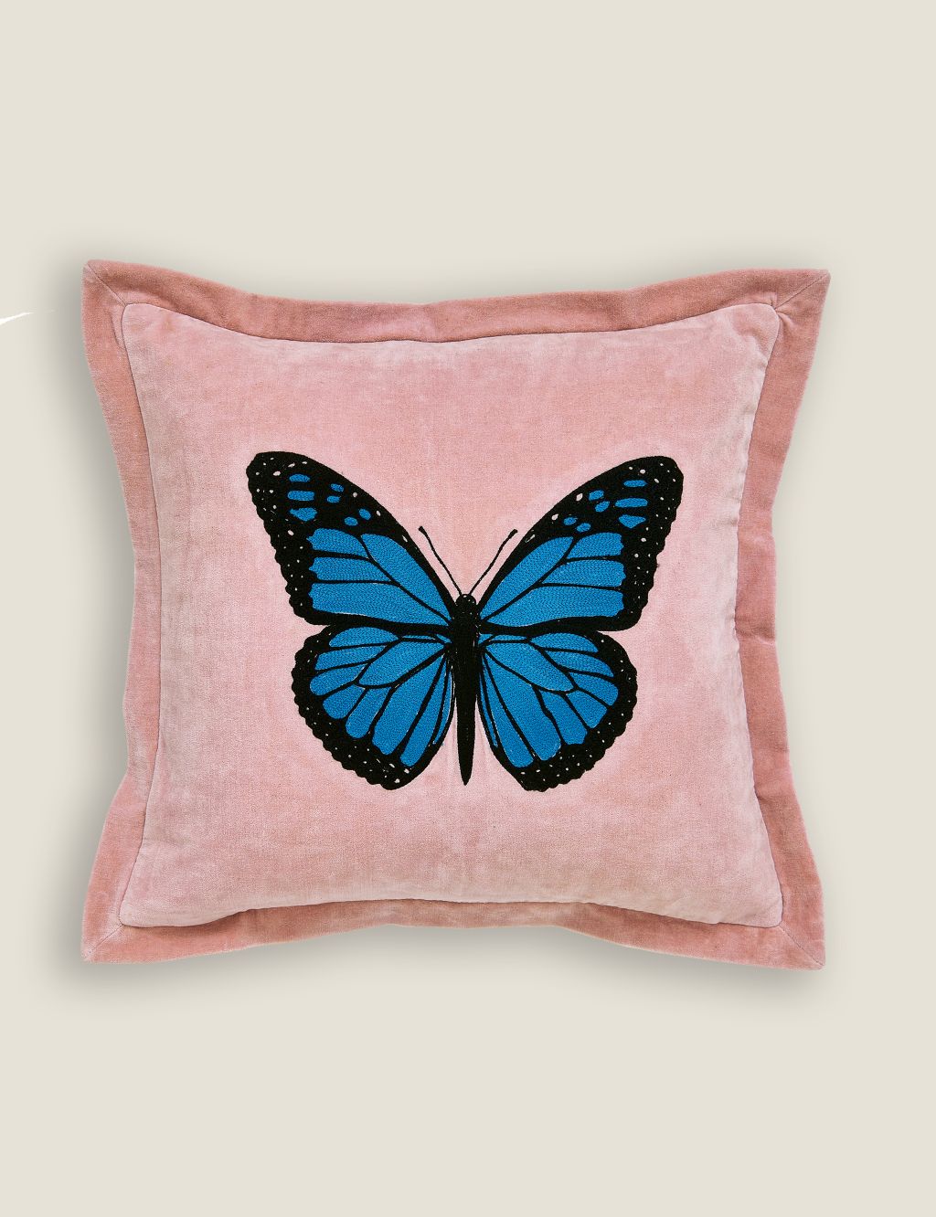 Velvet Butterfly Cushion image 1