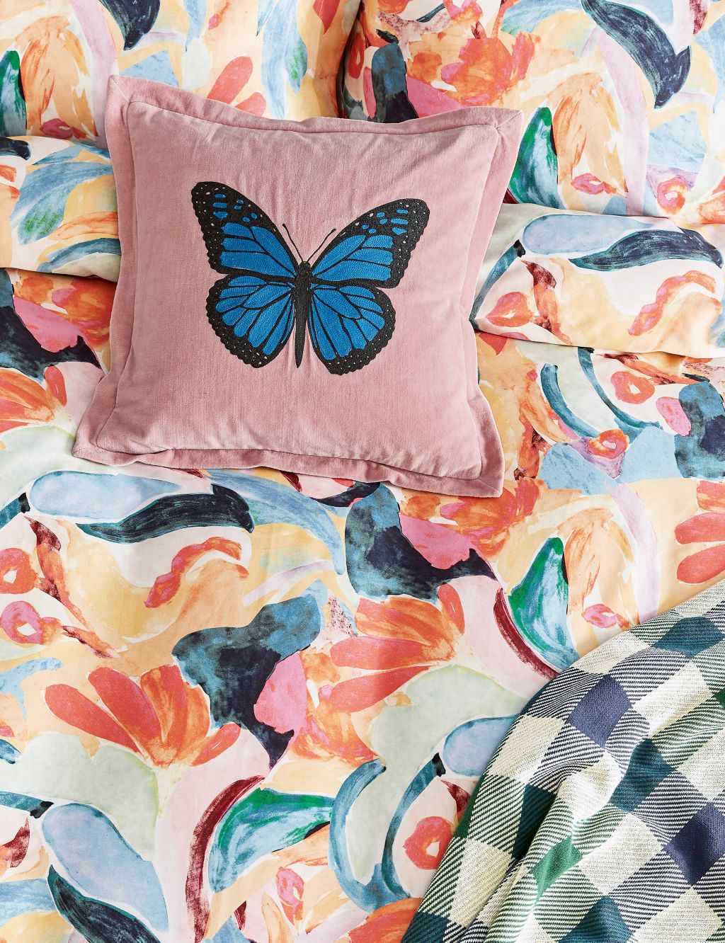 Velvet Butterfly Cushion image 3