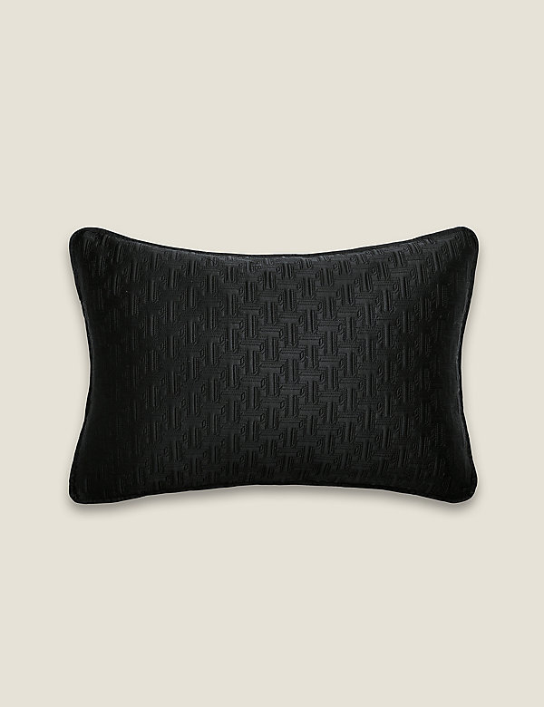 T Quilted Bolster Cushion - GR