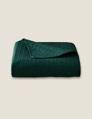 

Ted Baker T Quilted Throw - Forest Green, Forest Green