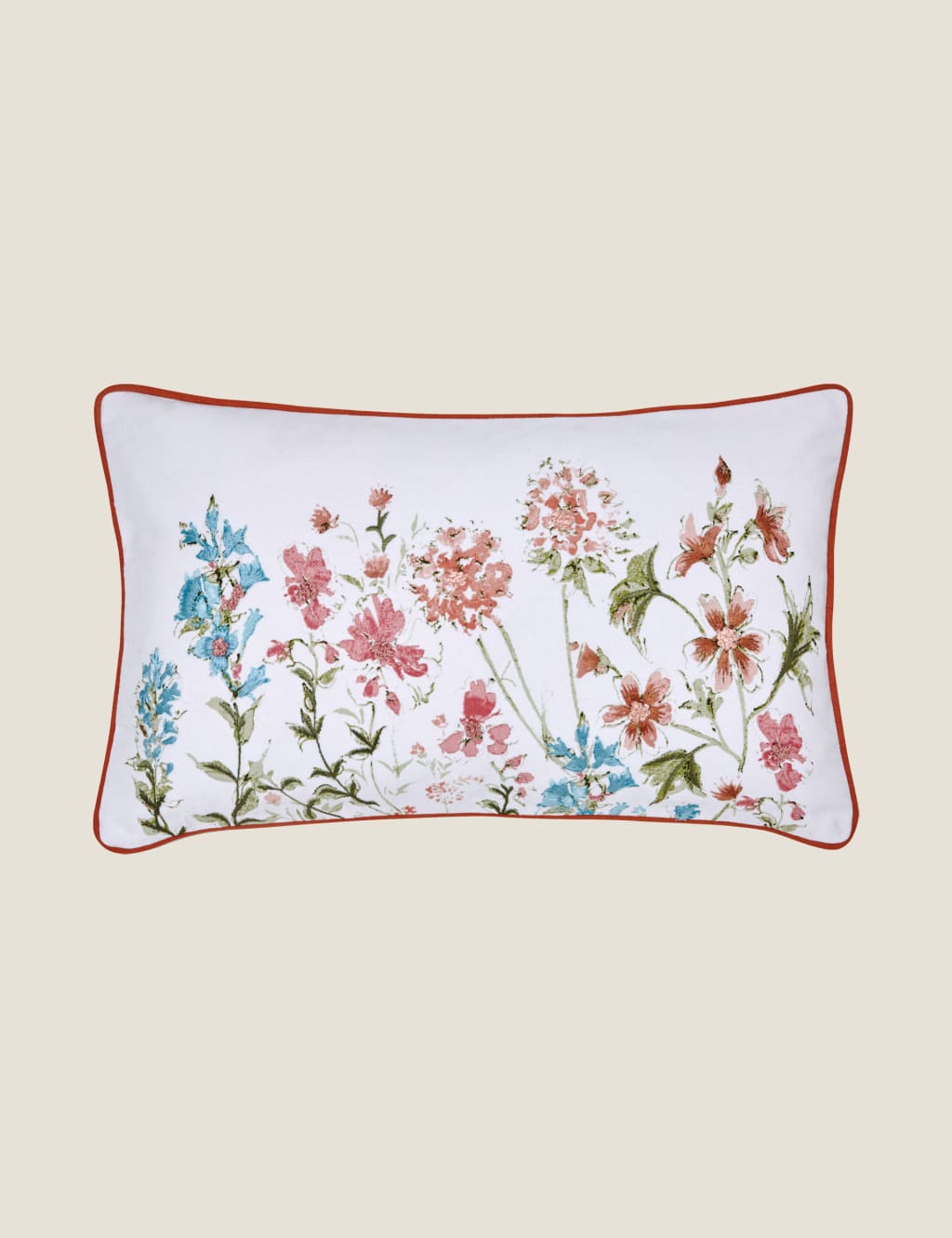 Pure Cotton Wild Meadow Bolster Cushion