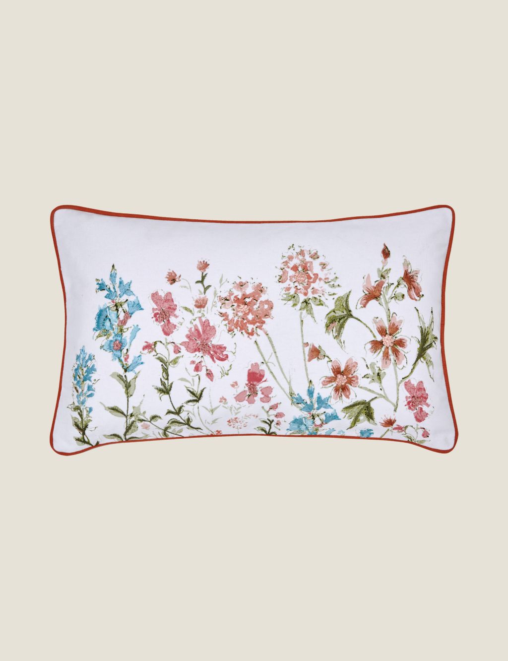 Pure Cotton Wild Meadow Bolster Cushion image 1