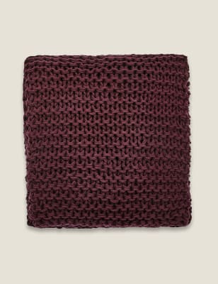 

Bedeck of Belfast Aris Chunky Knitted Throw - Mulberry, Mulberry