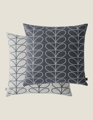 

Orla Kiely Pure Cotton Linear Stem Cushion - Light Grey, Light Grey