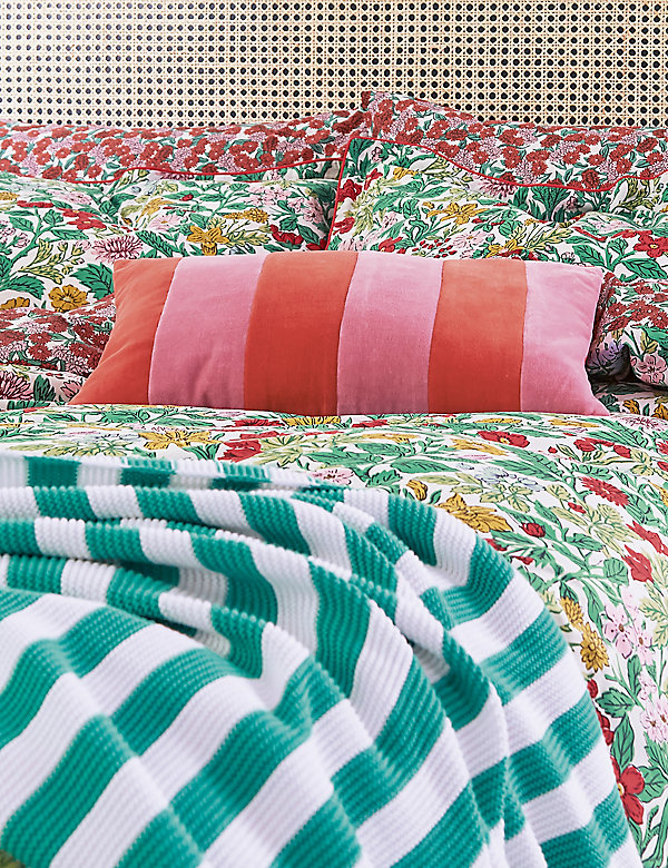 Pure Cotton Rainbow Stripe Cushion - FI