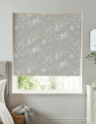 

Laura Ashley Pussy Willow Blackout Roller Blind - Steel, Steel
