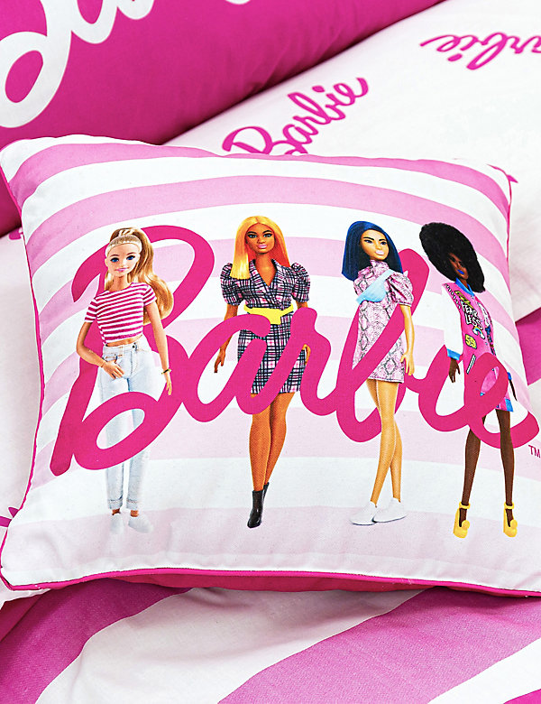 وسادة مربعة بنقشة لطيفة بتصميم Barbie™ - OM