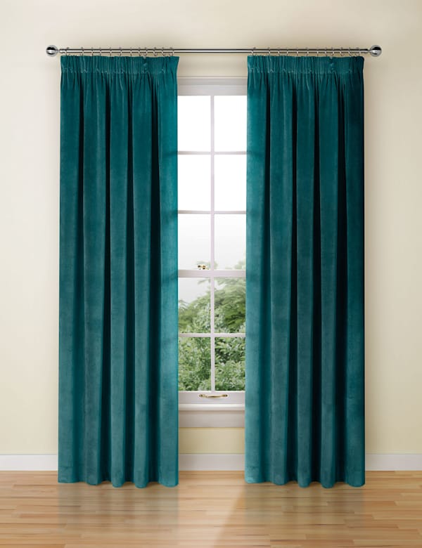 Velvet Pencil Pleat Curtain M S