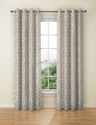 Crescent Chevron Eyelet Curtains M S