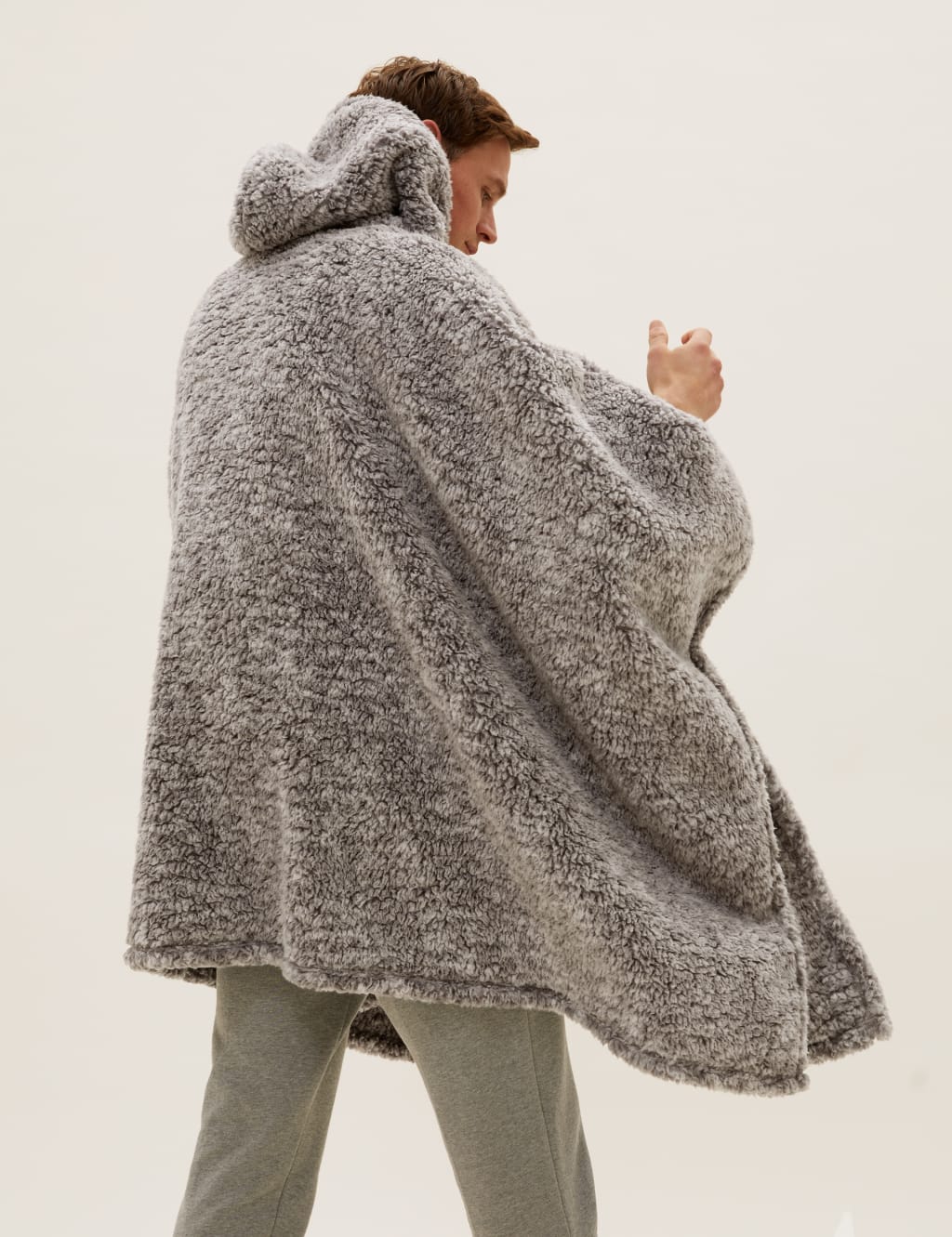 Teddy Fleece Adults' Hooded Blanket image 1