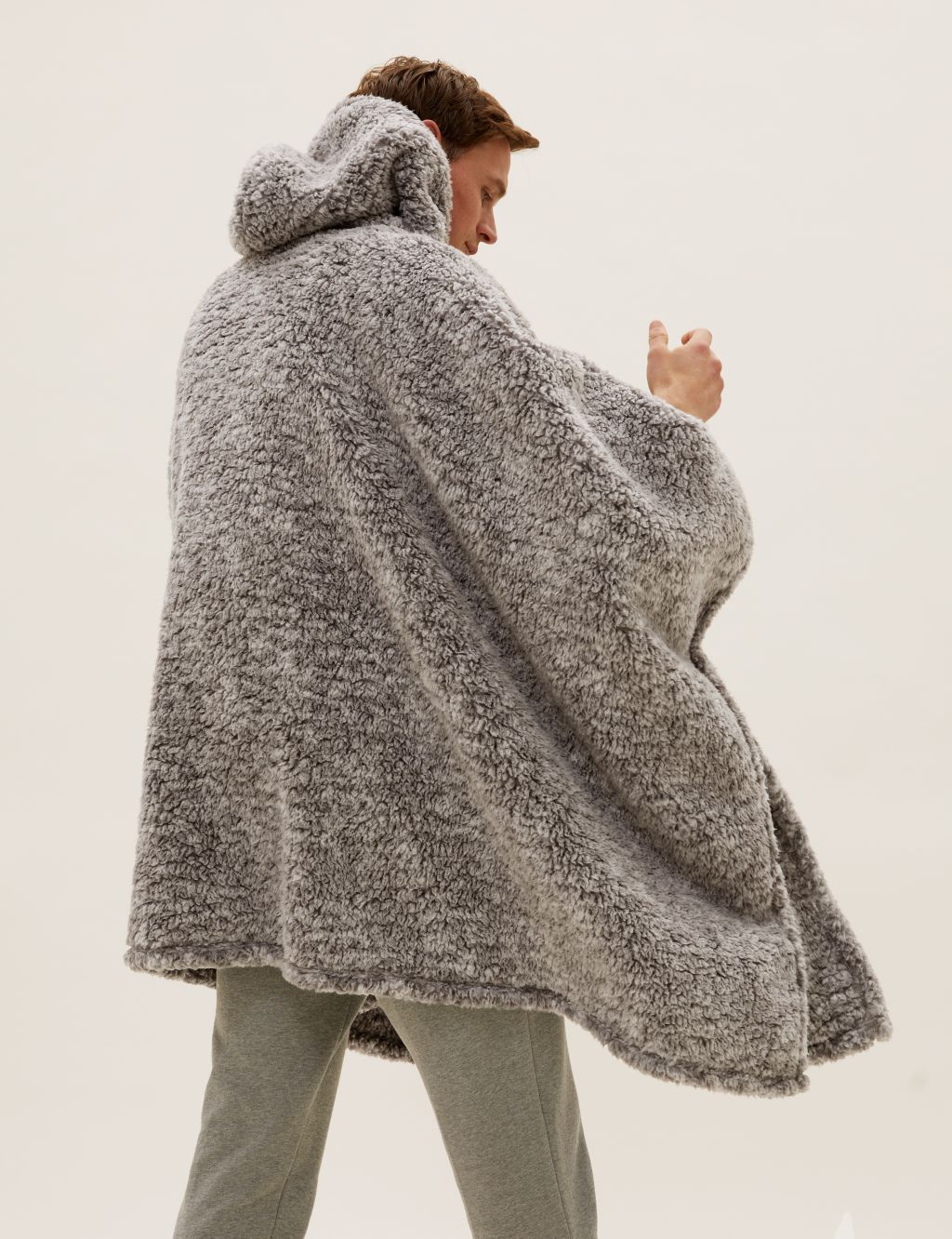 Teddy Fleece Adults' Hooded Blanket