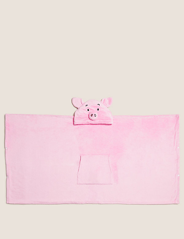 Adults' Fleece Percy Pig™ Hooded Blanket - JO