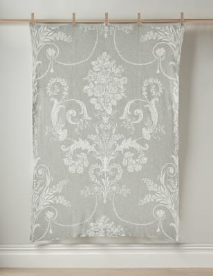 

Laura Ashley Gestrickter Überwurf aus reiner Baumwolle „Josette“ - Stahlblau, Stahlblau